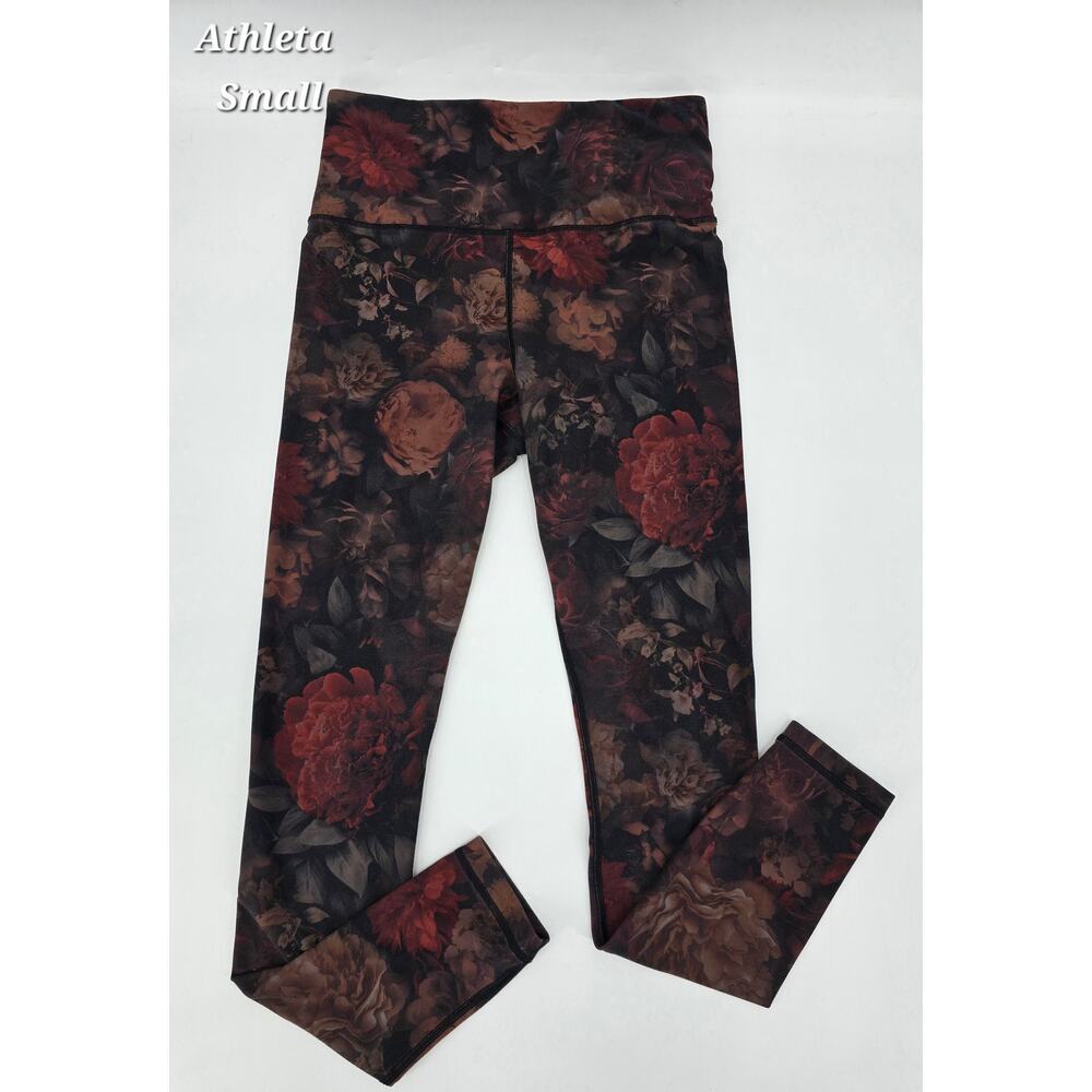 Athleta Dark Romantic Elation Printed Tight Leggings – Size Small‎